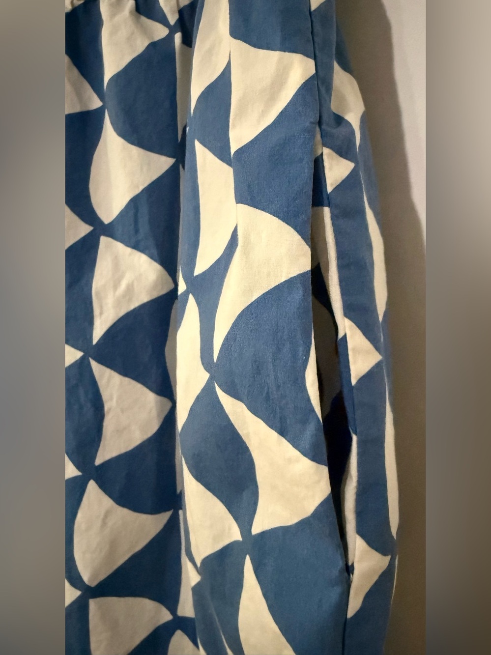 Rachel Zoe Sleeveless Midi Dress, Blue and White/Cream Geometric Print,Size XS - Picture 5 of 9